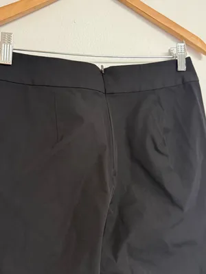 Lululemon Black Tapered Trouser Pants Back Zip Pockets Approx Size 6 thumbnail 3