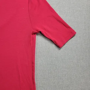 Ralph Lauren Sport Womens T-shirt Size M Hot Pink V-neck Short Sleeve Cotton Tee thumbnail 2