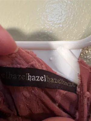Hazel Women’s Size Small Blouse Long Sleeve Mock Neck Crochet Swiss Dot Metallic thumbnail 10