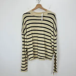 J.Crew Cropped Boucle Rollneck Sweater Striped Cotton Blend Nautical XXL NWT thumbnail 5