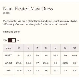 New! Petal & Pup Naira Pleated Satin Maxi Dress Black Size 2 thumbnail 9