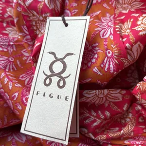 NWT FIGUE hayden Maxi skirt in batik floral raspberry print size 8 $498 cotton thumbnail 3