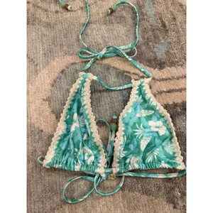 KULANI KINIS Barefoot Breeze Crochet Triangle Bikini Top Sz L NEW $68 thumbnail 3