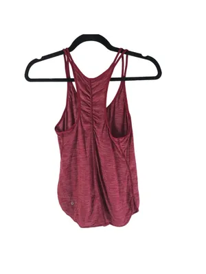 Lululemon What The Sport Singlet II Tank Top Red Ruched 4? thumbnail 2