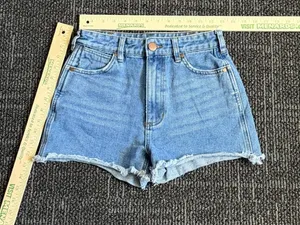 BILLABONG x Wrangler Womens High Rise Denim Shorts Size 25 thumbnail 1
