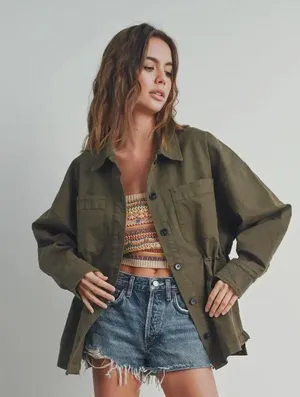 Boutique Button Down Oversized Coat thumbnail 1