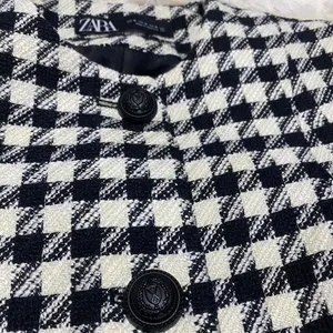 ZARA Houndstooth Buttoned Blazer thumbnail 3