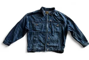 American Eagle Blue Denim Trucker Jacket Women’s Large thumbnail 1