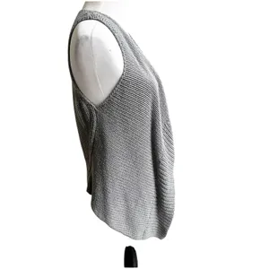 Theory Women’s Draped Knit Vest Size Large Gray Minimalist Quiet Luxury thumbnail 4