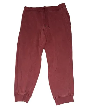 Lululemon Athletica red maroon scuba joggers women’s size 12 thumbnail 3