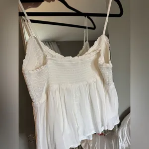 American Eagle Outfitters White Babydoll Tank Top thumbnail 3