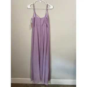 NWT Birdy Grey Amy Lavender Chiffon Maxi Dress Size M thumbnail 4