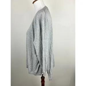 REPEAT Easy Knit Gray Cotton Viscose‎ Crewneck Relaxed Sweater Size 38 S thumbnail 11