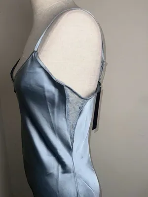 House of Harlow 1960 Satin Slip Lace Maxi Seafoam Green Dress thumbnail 8