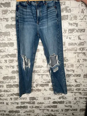 American Eagle | women denim distressed mom jean thumbnail 7
