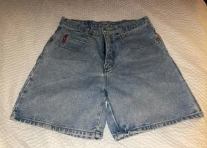Vintage L.E.I. Light Blue Jean Shorts Size Medium thumbnail 1