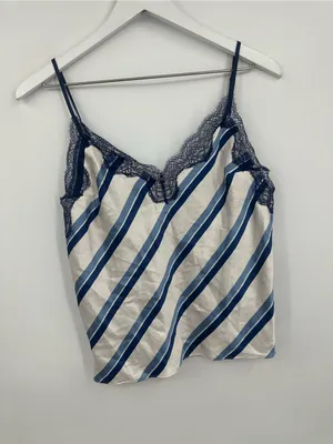Victoria's Secret Striped Camisole V Neck Size Medium thumbnail 8