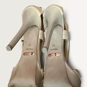 Burberry Prorsum Leather Platform Sandals 37 Cream Knotted Stiletto Heels Italy thumbnail 6