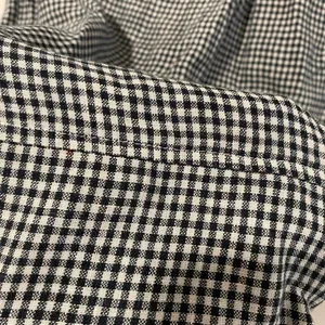 Quince Gingham Check Sleeveless Babydoll Dress Size S Black White Cottagecore thumbnail 10