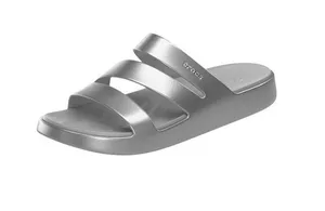NWT Crocs Womens Getaway Platform Strappy Sandals 211659 Silver Gray 11M thumbnail 1