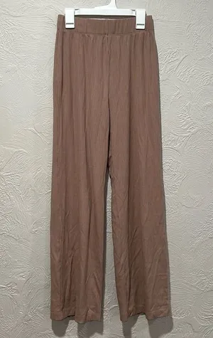 REFORMATION JEANS Whitney Knit Lounge High Rise Pants in Pink Taupe Size Small thumbnail 1