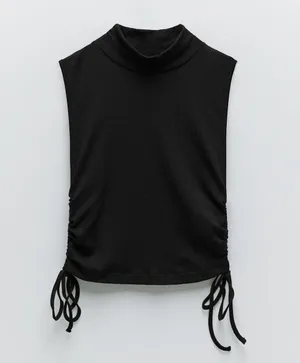 ZARA Black Rib Top thumbnail 1