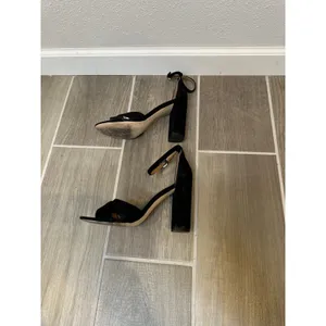 Sam‎ Edelman Black Suede Block Heel Ankle Strap Sandals Size 8 thumbnail 4