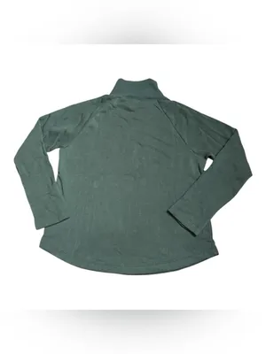 J Crew Factory Jewel-button mockneck pullover green Size M NWOT thumbnail 3