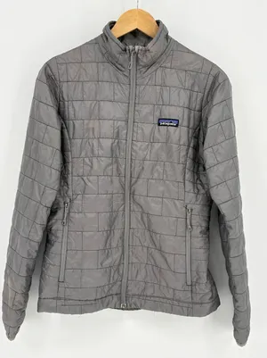 Patagonia Nano Puff Jacket Women Small Gray Quilted Primaloft Insulated Full Zip thumbnail 1