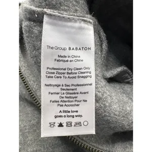 Aritzia Babaton Bonamici 100% Wool Gray Zip Coat Jacket‎ Size Small Minimalist thumbnail 8