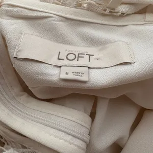 Loft White Chevron Lace Overlay Shift Dress Bridal Classic Chic Size‎ 6 thumbnail 7