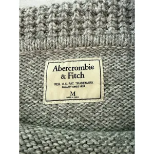 Abercrombie & Fitch Grey Cowl Neck Ribbed Knit Sweater Medium Raglan Sleeve thumbnail 9