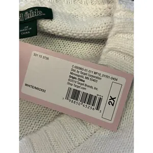 Wild Fable Sweater Womens Plus 2X White American Flag USA Graphic Knit Pullover thumbnail 7