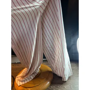 Forever 21 Contemporary Red White Striped Strapless Wide Leg Jumpsuit‎ Small thumbnail 4