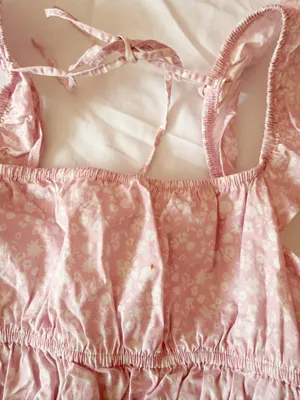 Altar'd State Penny Light Pink Floral Top Size Small thumbnail 3