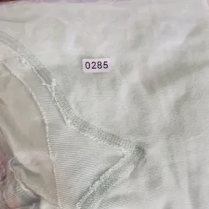 285 | OFFLINE by Aerie Womens Medium Raw Hem V-Neck Cropped T-Shirt‎ Sage Green thumbnail 7