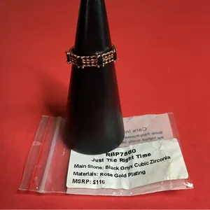 Bomb Party RBP7860 “Just The Right Time” Cubic Zirconia on RoseGold Sz7 Ring NWT thumbnail 4