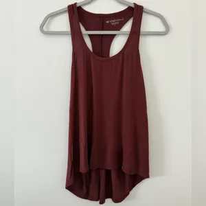 Beyond Yoga lightweight Draw the Line Tank Flyaway in maroon size small thumbnail 6
