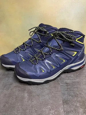 Salomon X Ultra Wide GTX Women's Wide Waterproof Hiking Boots Blue/Yellow Sz 10 thumbnail 3