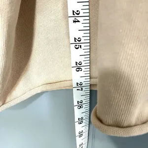 Aerie Beige Lace Up Cotton Beach Oversized Loungewear Boho Hoodie M thumbnail 5