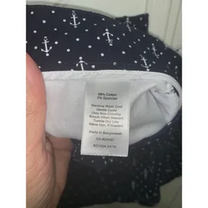 Talbots Women's Petite Size‎ 14P Navy Anchor Print Bermuda Shorts thumbnail 5