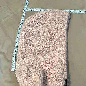 Fila szXL (seems smaller) pink pull over sherpa style hoodie GUC thumbnail 10