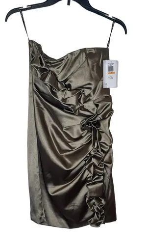 Jessica McClintock Strapless Dress Gunne‎ Vintage Sax Runched Prom Bandage 7 NWT thumbnail 1