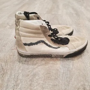 Vans SK8 Hi Reissue DIY Black/True White Unisex Skate Shoes Size 5 (M) 6½ (W) thumbnail 4