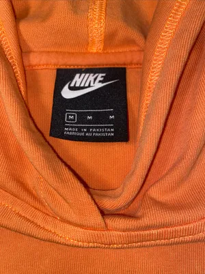 Vintage Nike Swoosh oversized Orange Hooded Pullover thumbnail 2