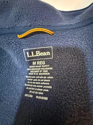 LL Bean Mountain Classic Fleece Navy Blue Jacket Full Zip Preppy Womens Med thumbnail 2