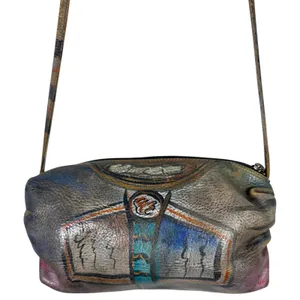 Jane Yoo Hand Painted Handpainted Crossbody Purse Handbag Abstract Signed thumbnail 3