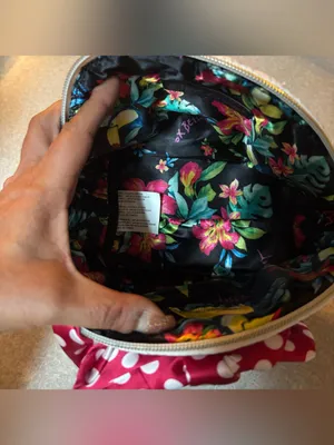 Betsey Johnson Pug Bow Polka Dot Rockabilly Pinup Heart Cosmetic Makeup Bag Dog thumbnail 5