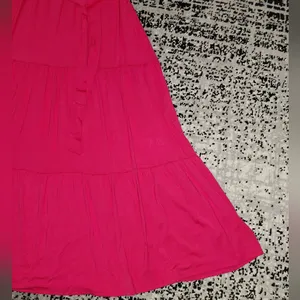 Loveappella Polish Pink Tiered Halter Maxi Dress Size Large NWOT thumbnail 8