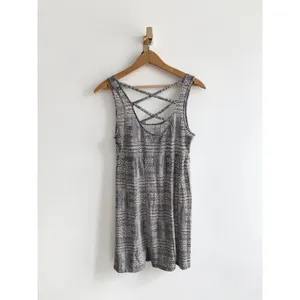 American Eagle‎ Outfitters Tribal Print Strappy Back Mini Dress Grey White Small thumbnail 2